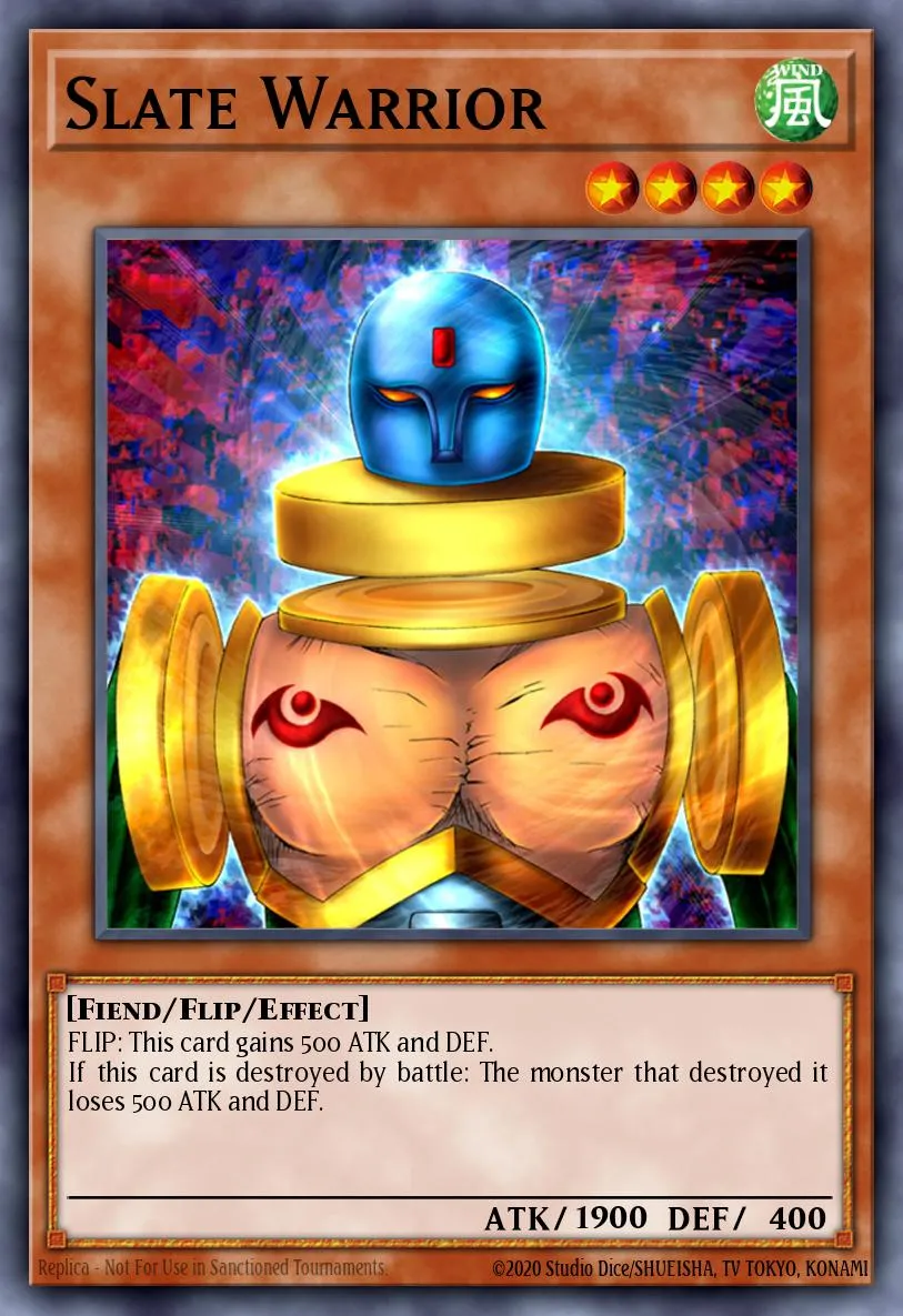 Slate Warrior · Yu-Gi-Oh! The Falsebound Kingdom promotional cards 78636495/6