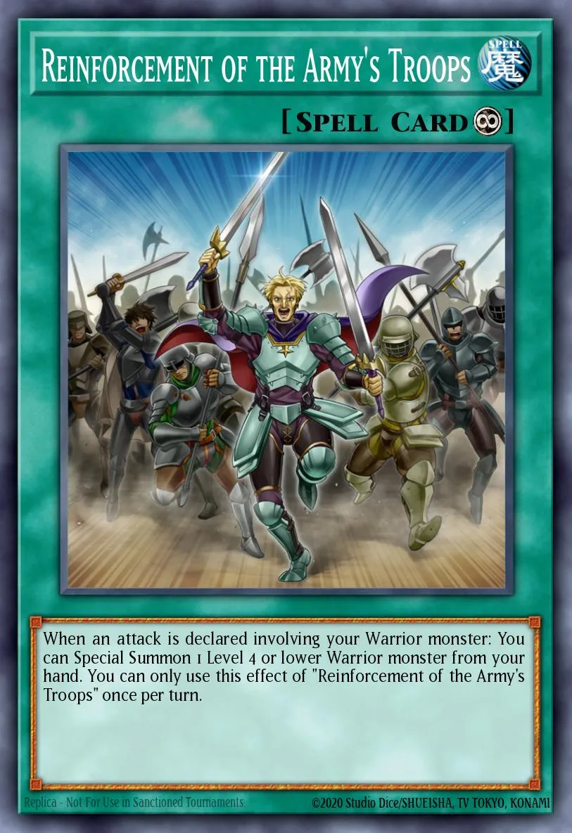 Reinforcement of the Army's Troops · Blazing Vortex Premiere! promotional card 79371897/1
