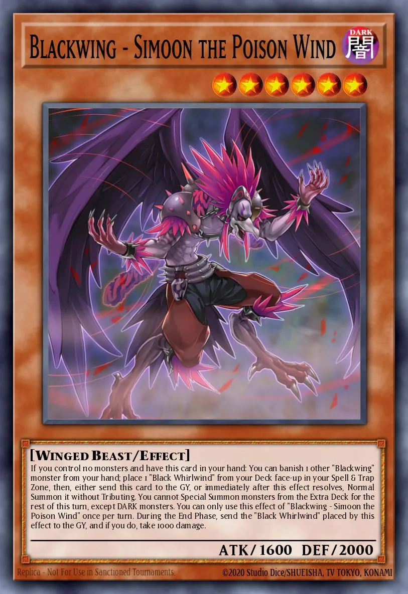 Blackwing - Simoon the Poison Wind · Legendary Duelists: White Dragon Abyss 81470373/56