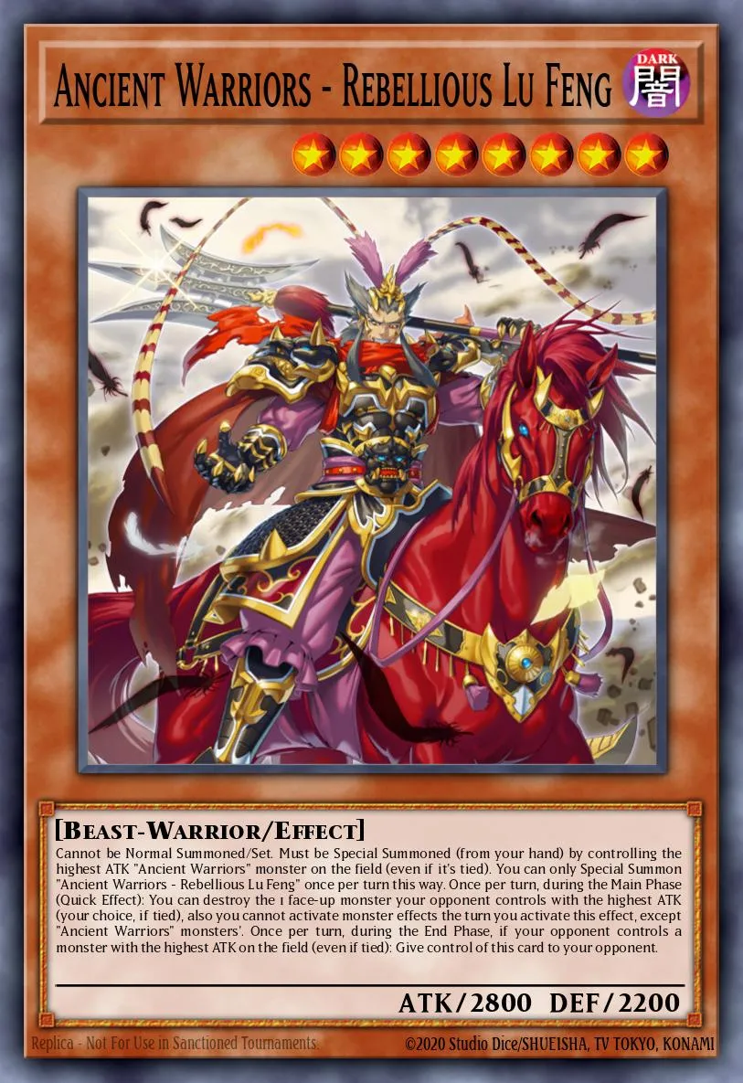 Ancient Warriors - Rebellious Lu Feng · Blazing Vortex Premiere! promotional card 82791472/1