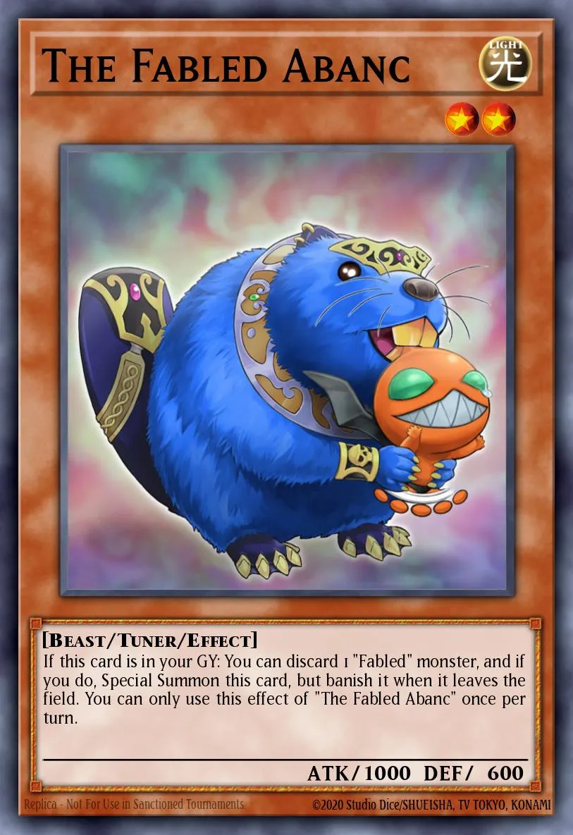 The Fabled Abanc · Blazing Vortex Premiere! promotional card 83039608/1