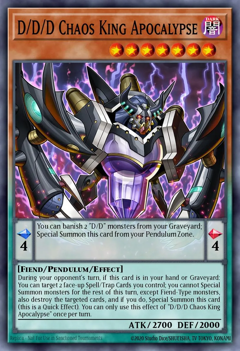 D/D/D Chaos King Apocalypse · Pendulum Domination Structure Deck 83303851/43