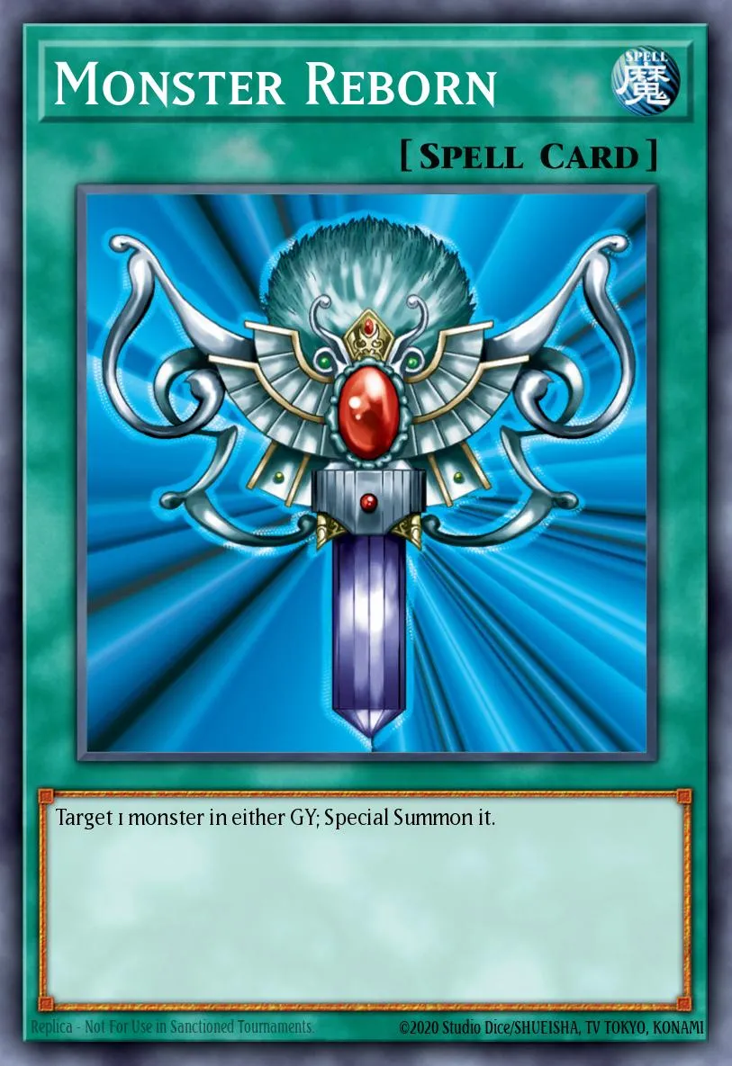 Monster Reborn · Summoned Skull Sample promotional card 83764719/1