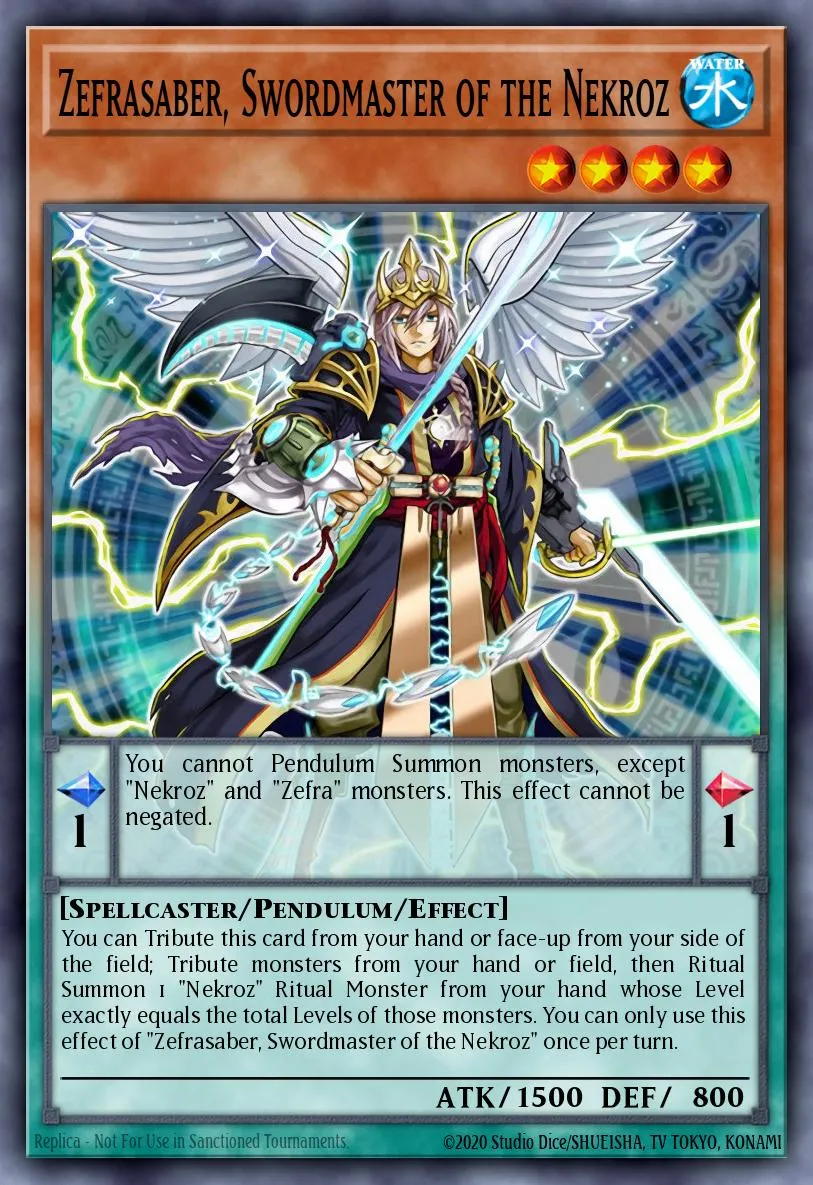 Zefrasaber, Swordmaster of the Nekroz · Crossed Souls: Advance Edition 84388461/4