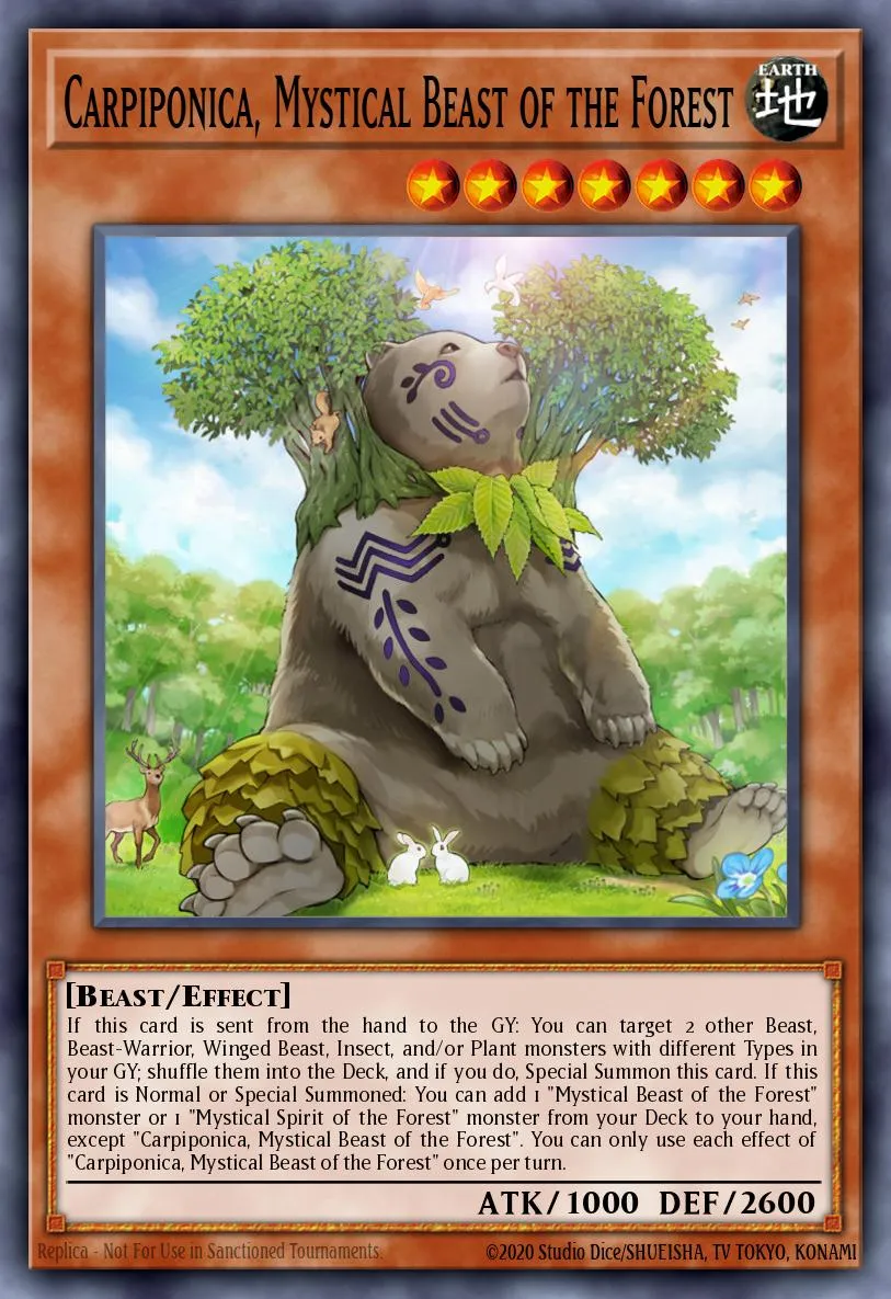 Carpiponica, Mystical Beast of the Forest · Dawn of Majesty Premiere! promotional card 85055821/1