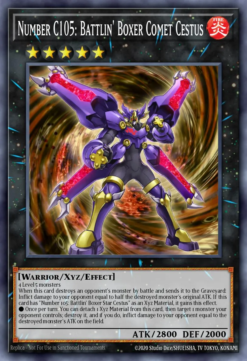 Number C105: Battlin' Boxer Comet Cestus · Lord of the Tachyon Galaxy Sneak Peek Participation Card 85121942/1