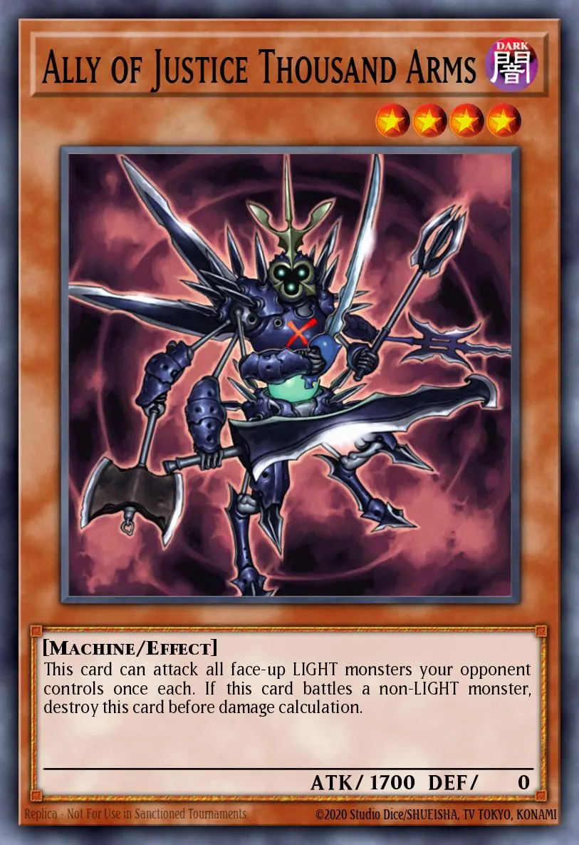 Ally of Justice Thousand Arms · Duel Terminal 1 85876417/100