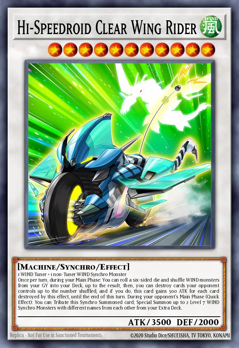 Hi-Speedroid Clear Wing Rider · Legendary Duelists: Synchro Storm 86154370/56