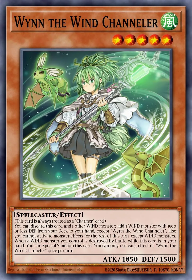 Wynn the Wind Channeler · Rise of the Duelist Premiere! promotional card 86395581/1