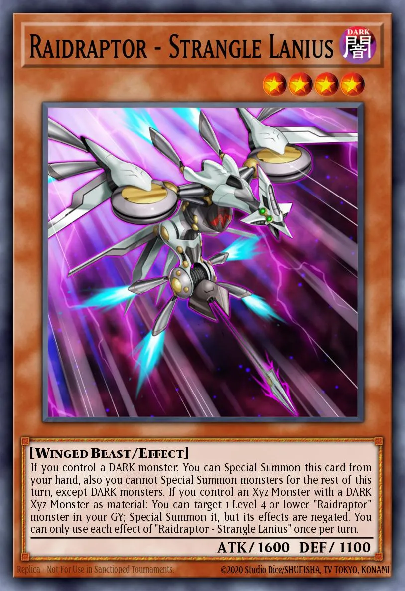 Raidraptor - Strangle Lanius · Phantom Rage Premiere! promotional card 87321742/1