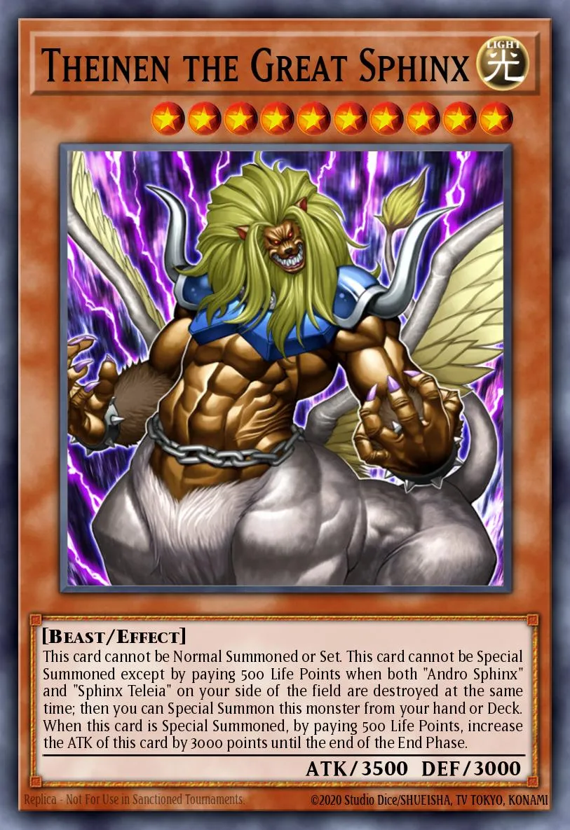 Theinen the Great Sphinx · Kids WB Duel of Destiny promotional card 87997872/1
