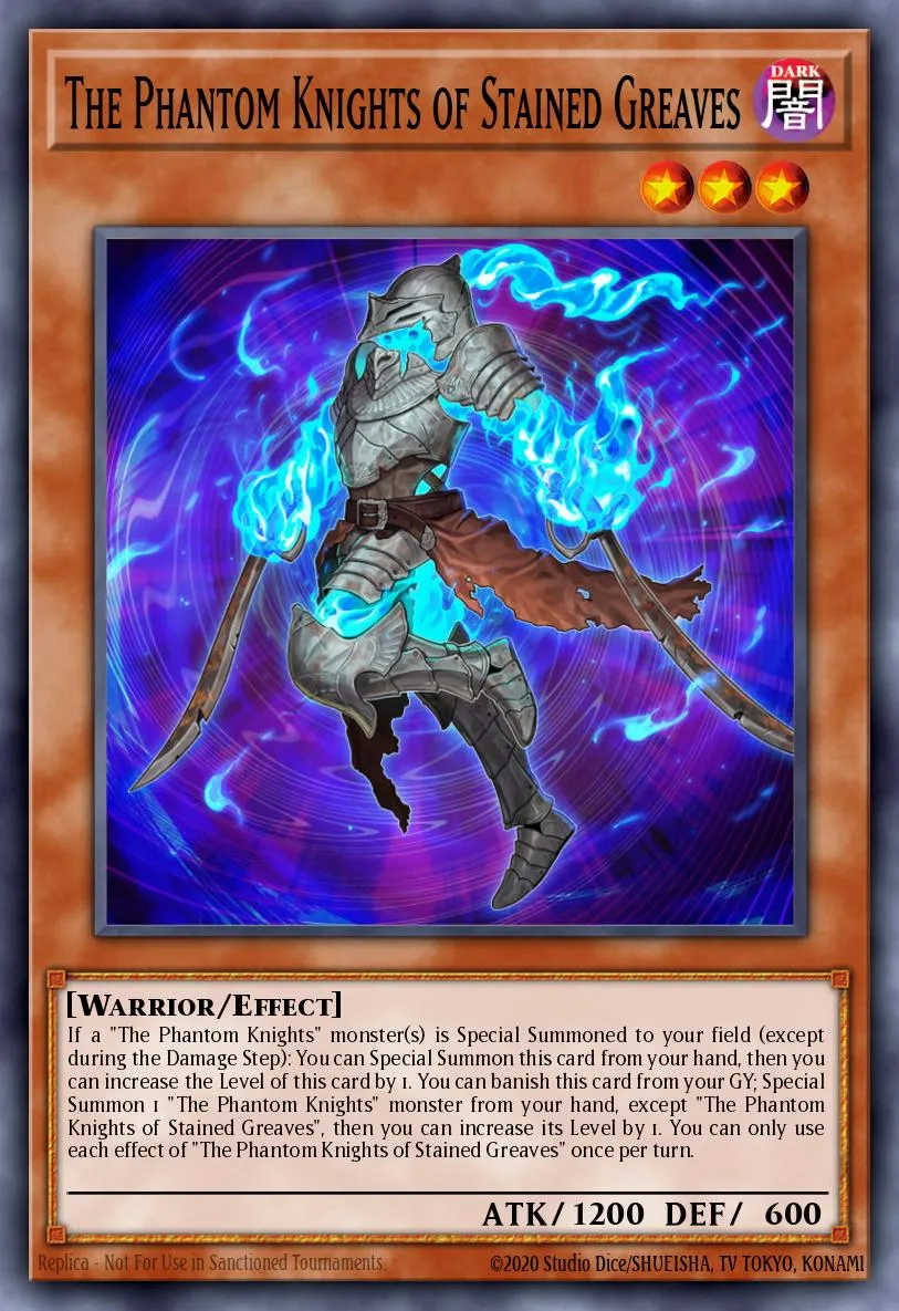 The Phantom Knights of Stained Greaves · Phantom Rage Premiere! promotional card 88544390/1