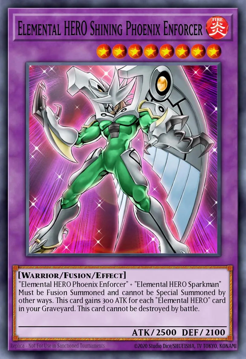 Elemental HERO Shining Phoenix Enforcer · Enemy of Justice 88820235/60