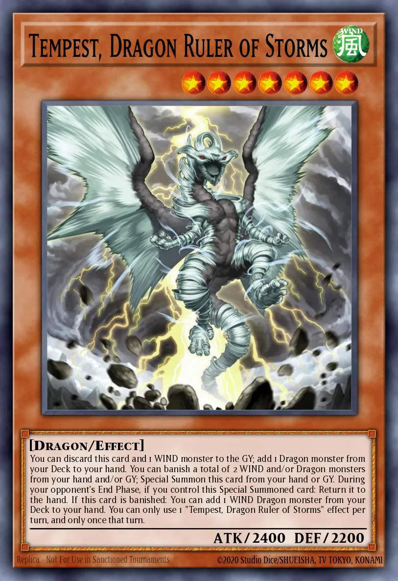 Tempest, Dragon Ruler of Storms · Lord of the Tachyon Galaxy Sneak Peek Participation Card 89399912/1