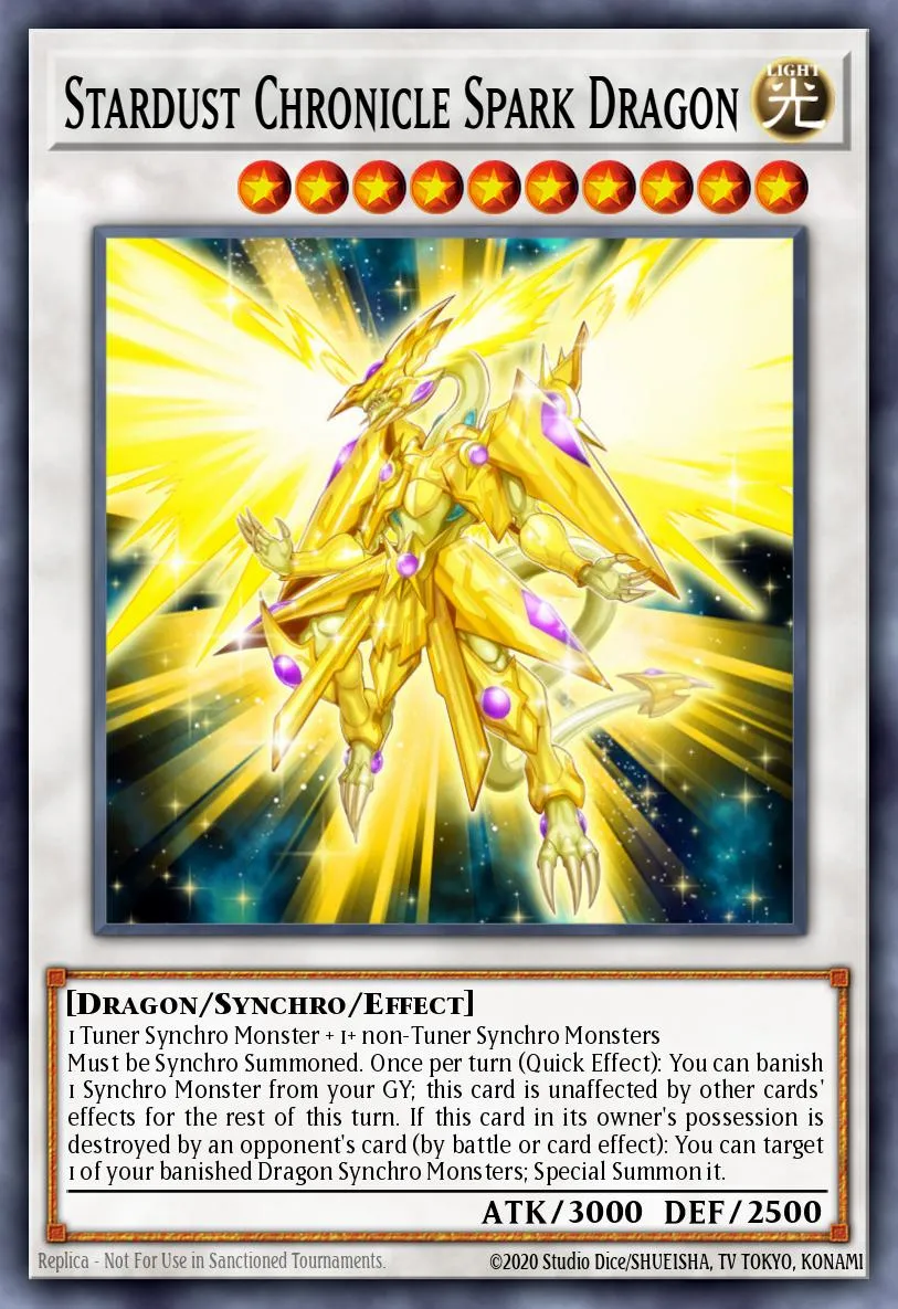 Stardust Chronicle Spark Dragon · Yu-Gi-Oh! 5D's Volume 9 promotional card 89474727/1