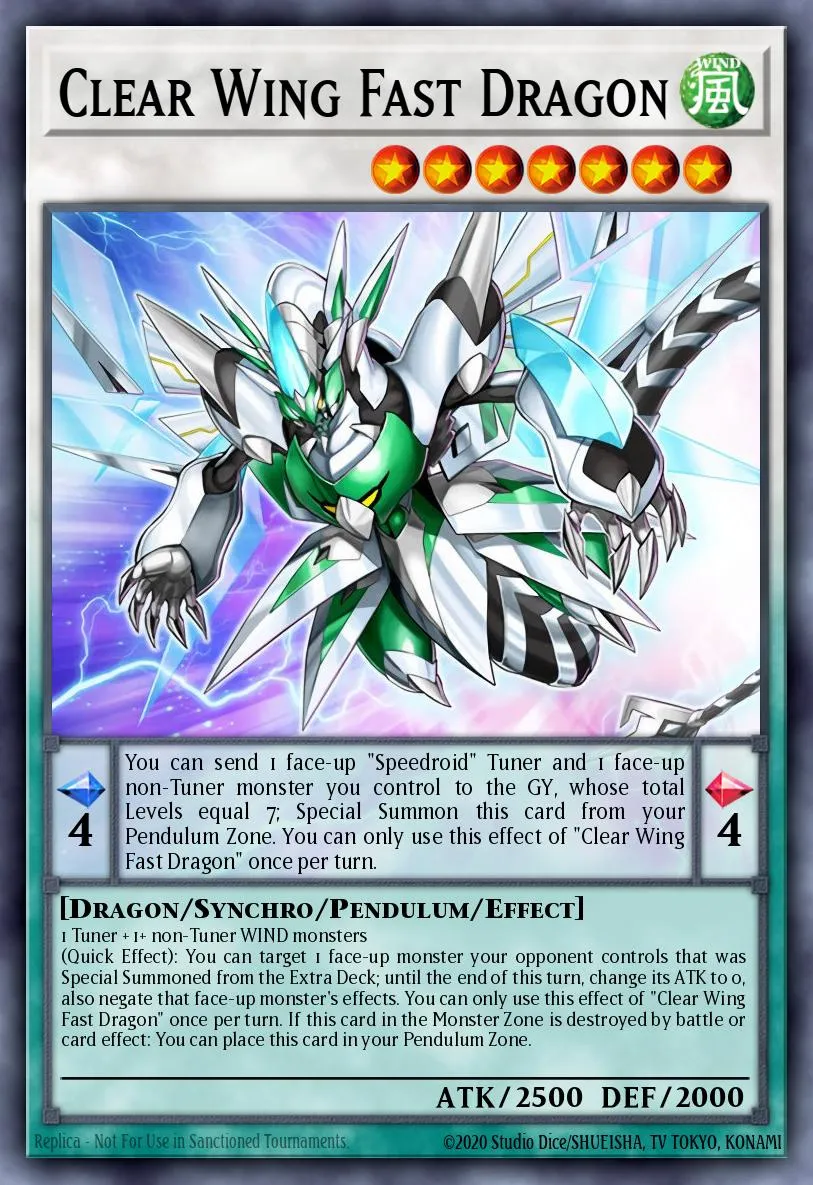 Clear Wing Fast Dragon · Yu-Gi-Oh! ARC-V Volume 2 promotional card 90036274/1