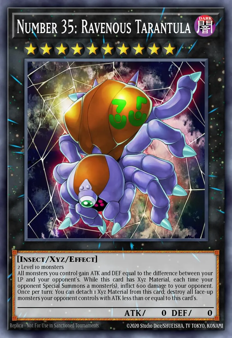 Number 35: Ravenous Tarantula · Premium Gold: Infinite Gold 90162951/100
