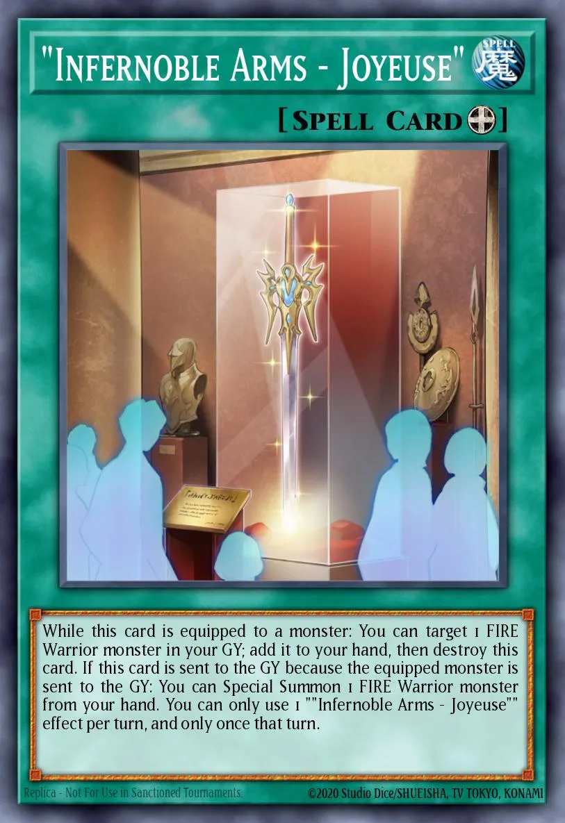 "Infernoble Arms - Joyeuse" · Rise of the Duelist Premiere! promotional card 90861137/1