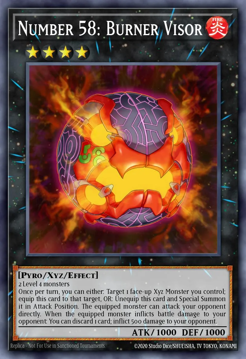 Number 58: Burner Visor · Duelist Alliance: Deluxe Edition 93108839/7