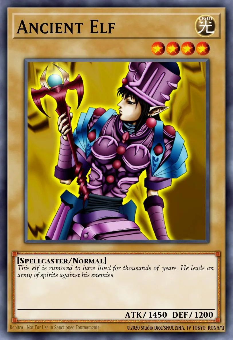 Ancient Elf · Summoned Skull Sample promotional card 93221206/1