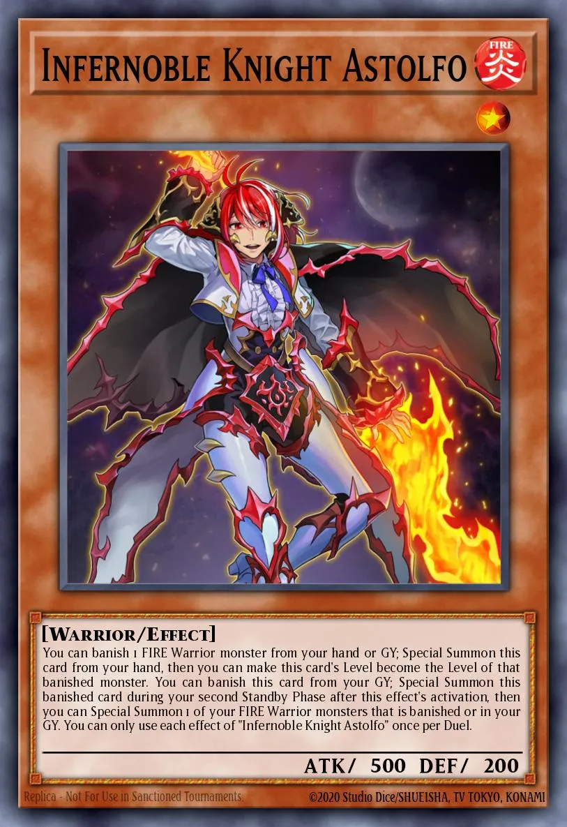 Infernoble Knight Astolfo · Rise of the Duelist Premiere! promotional card 95953557/1