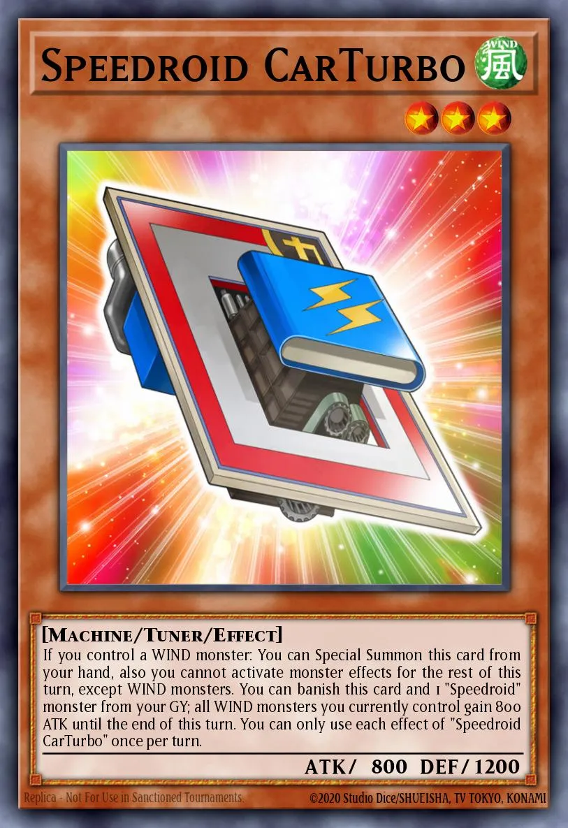 Speedroid CarTurbo · Rise of the Duelist Premiere! promotional card 96945958/1