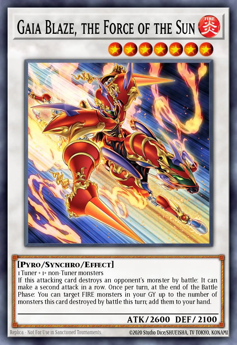 Gaia Blaze, the Force of the Sun · Duelist Nexus 9709452/99