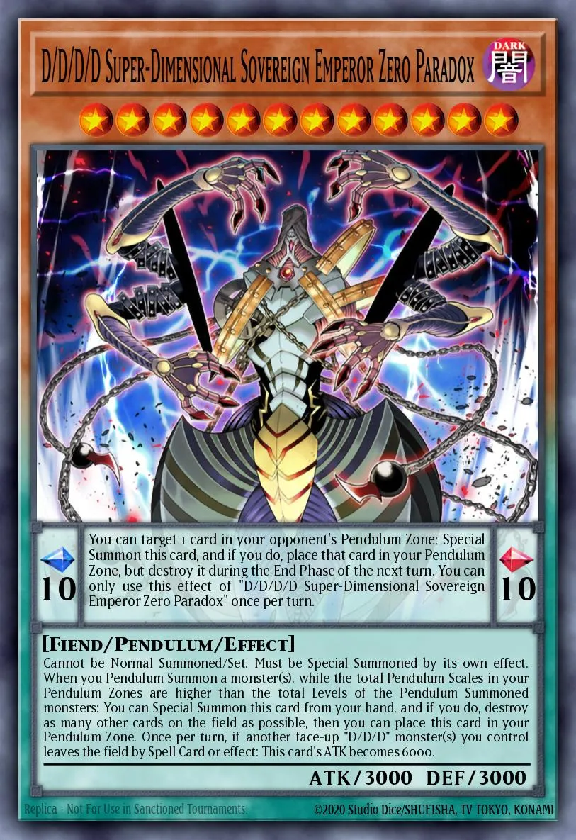 D/D/D/D Super-Dimensional Sovereign Emperor Zero Paradox · Battles of Legend: Monstrous Revenge 97417863/104