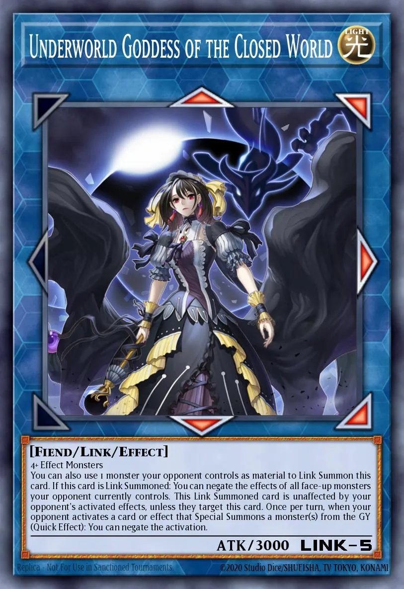 Underworld Goddess of the Closed World · Blazing Vortex Premiere! promotional card 98127546/1